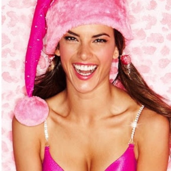 VS Sexy Little Things Santa Christmas Hat Fur Pink Bling Holiday main image 6